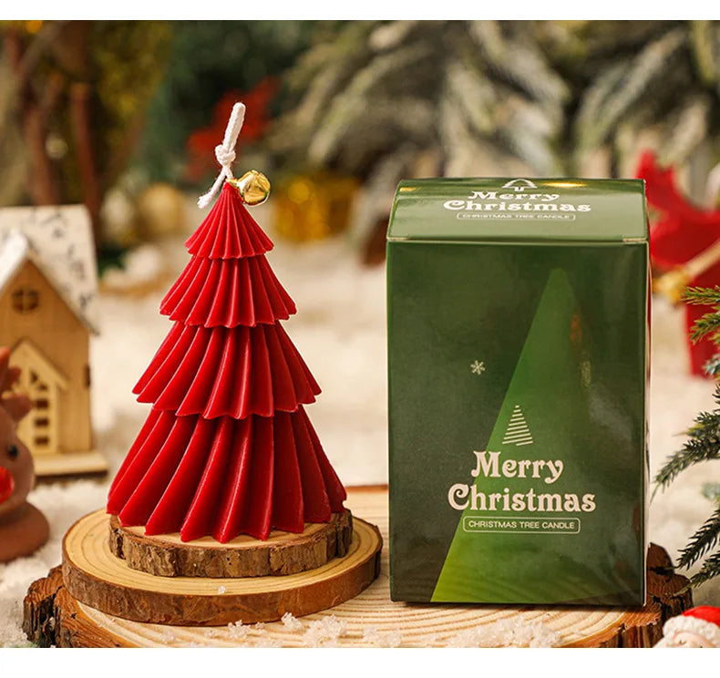 Bougie Sapin de Noël parfumée – Fait main (Aromathérapie)