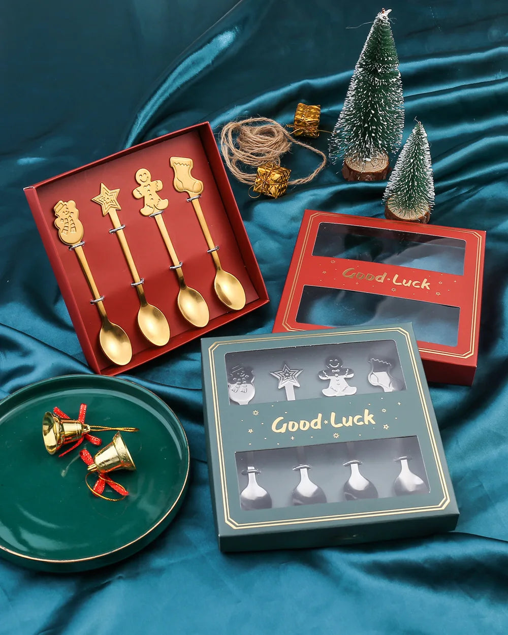 Cuillères à café de Noël en acier inox – Style nordique