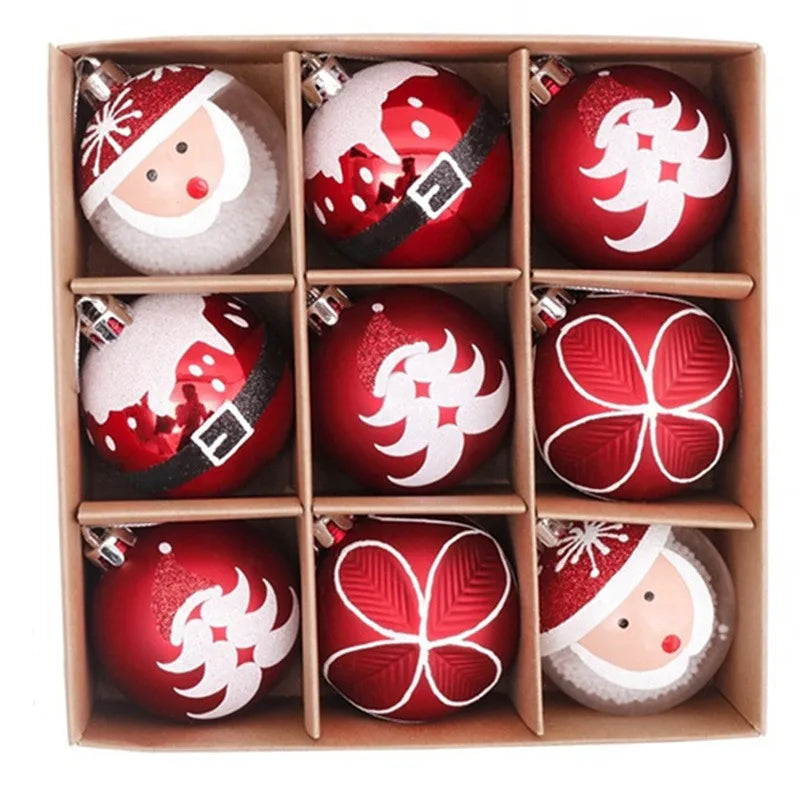 Lot de 9 Boules de Noël 6 cm