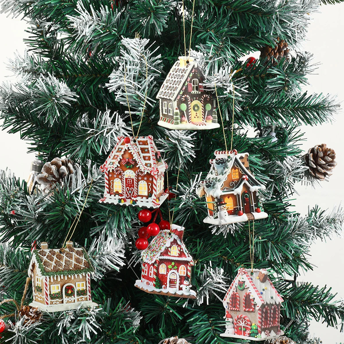 Lot de 24 Décorations de Noël en Bois
