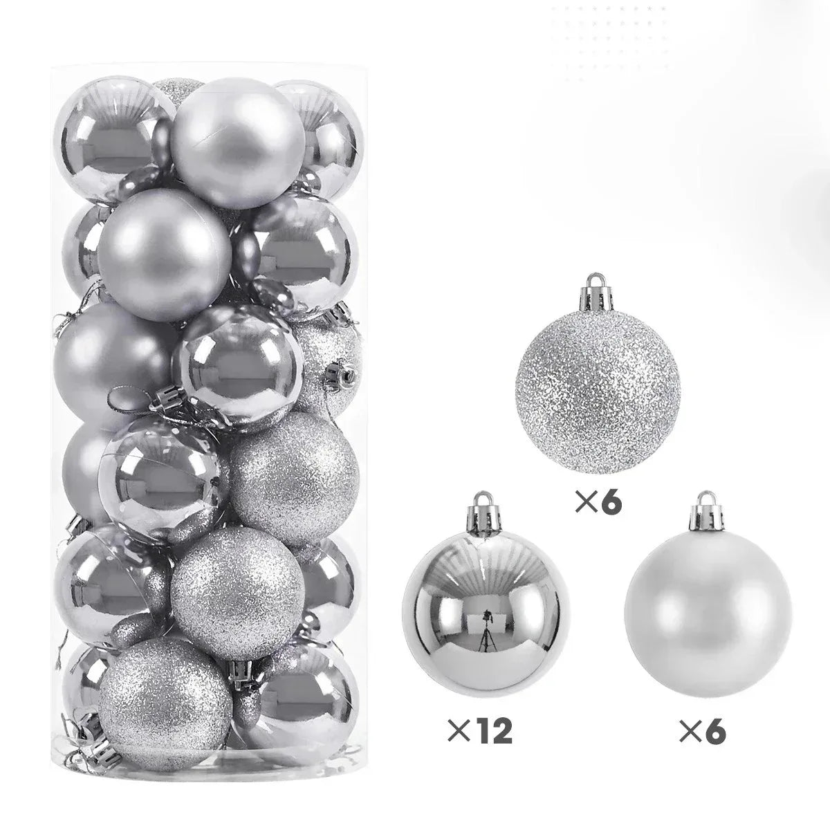Lot de 24 Boules de Noël