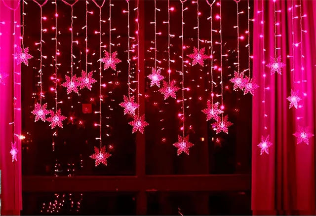 Rideau lumineux LED flocons 3,2 m