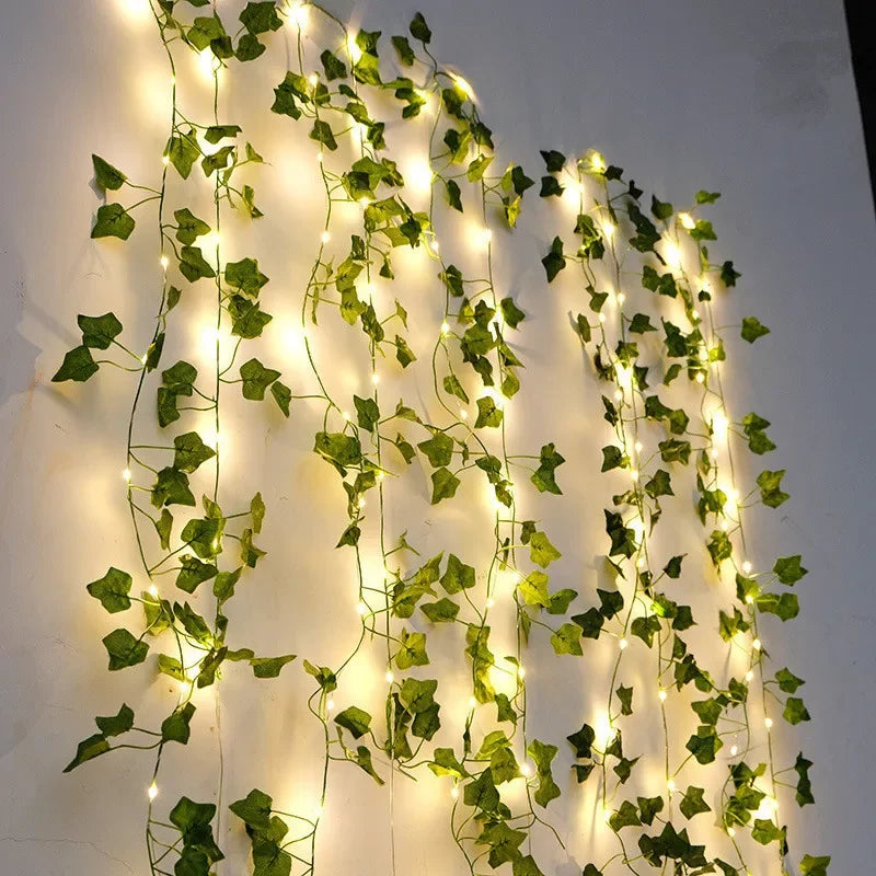 Guirlande Lierre & Fleurs LED à Piles – Vigne Artificielle, Ambiance Féérique