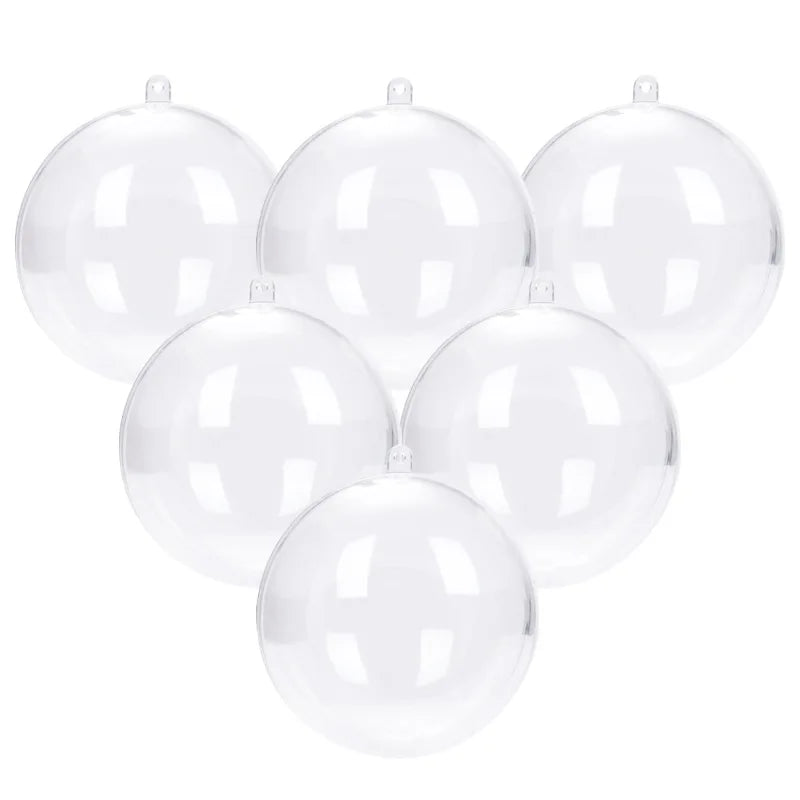 Lot de 10 Boules Transparentes de Noël