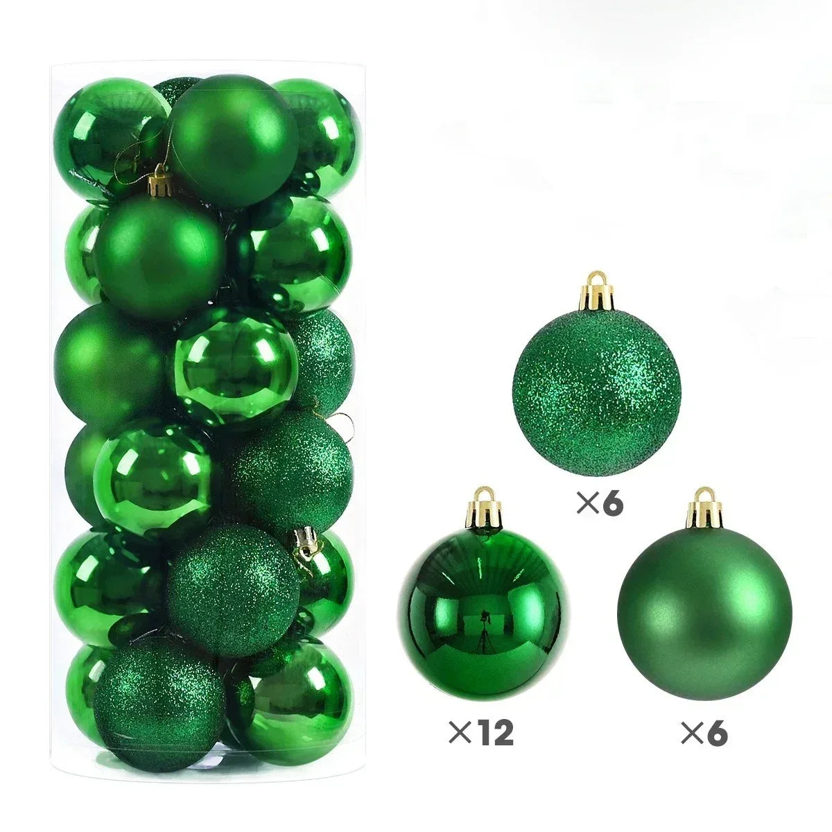 Lot de 24 Boules de Noël