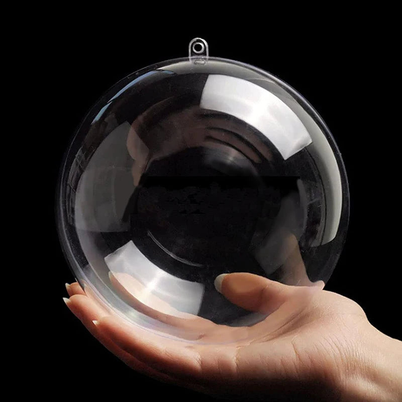 Lot de 10 Boules Transparentes de Noël