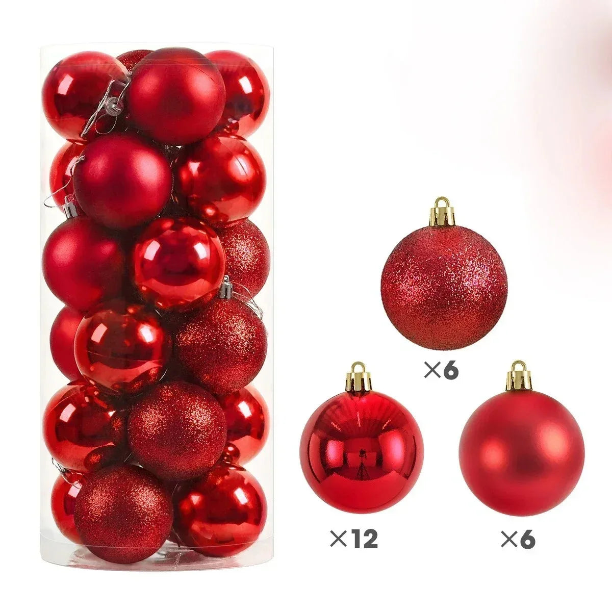 Lot de 24 Boules de Noël