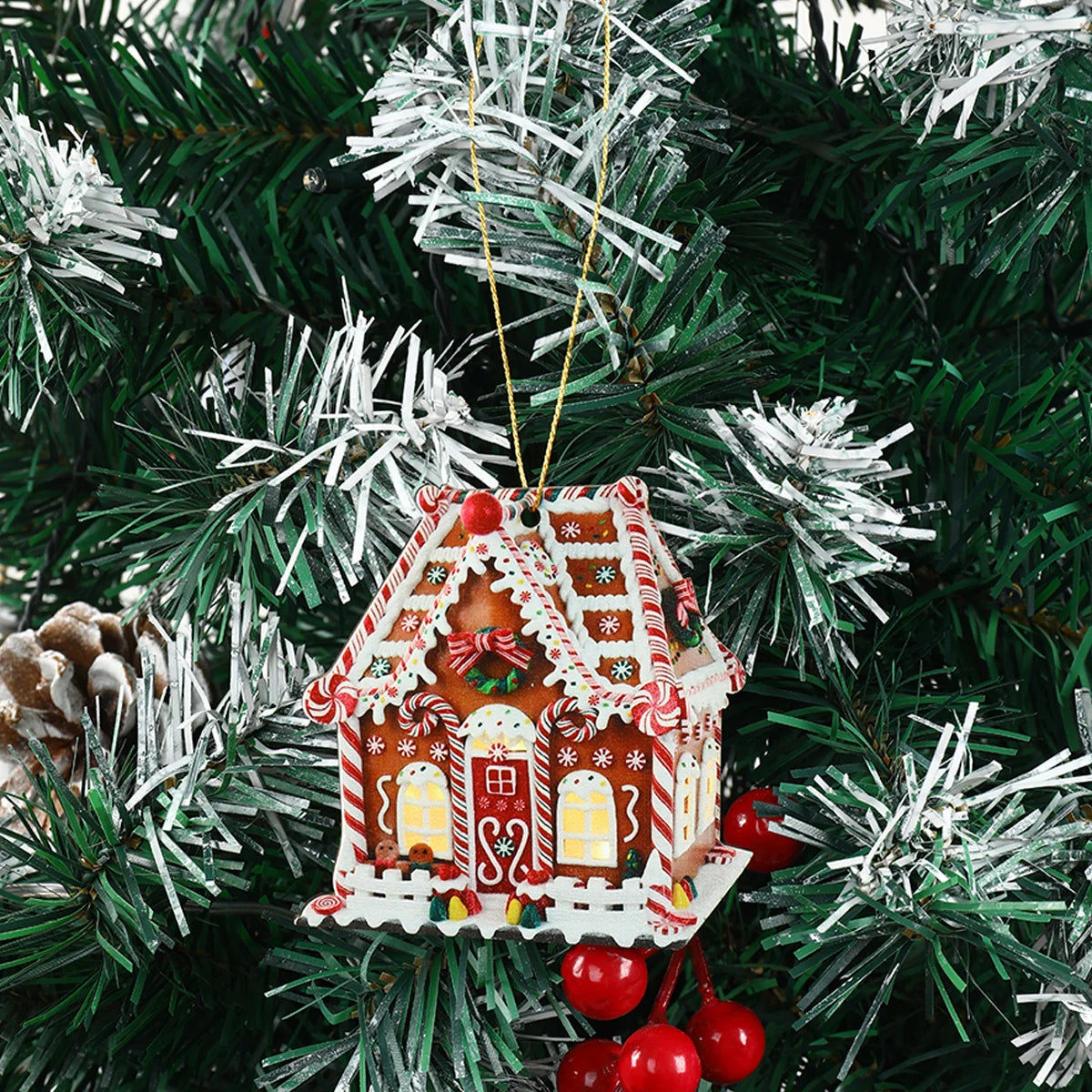 Lot de 24 Décorations de Noël en Bois