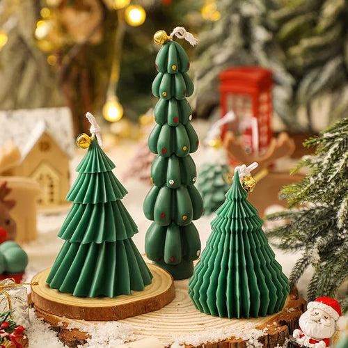 Bougie Sapin de Noël parfumée – Fait main (Aromathérapie)